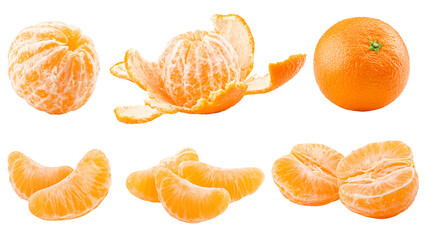 mandarin, tangerine, isolated on white background, full depth of field - Powered by Adobe