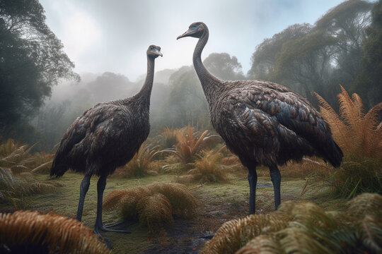 Moa bird. Generative AI