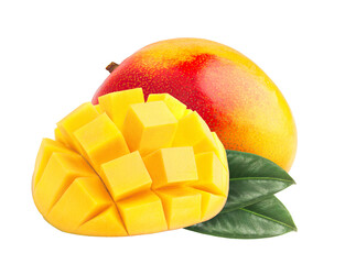 Mango isolated on white background, full depth of field