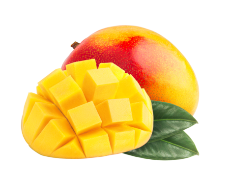 Mango isolated on white background, full depth of field