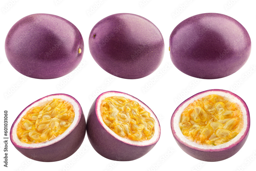 Wall mural passionfruit isolated on white background, full depth of field - Wall murals