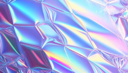 Abstract iridescent texture background, vibrant color shiny plastics psychedelic 
