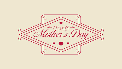 Vintage Happy Mother's Day Celebration Card