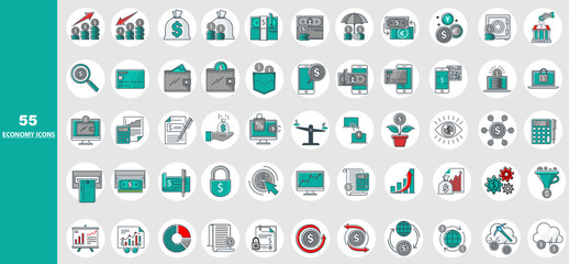 55 Economy Icons
