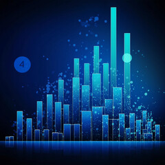 Obraz premium abstract city skyline