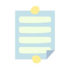 Obraz premium Cute Hand Drawn Sticky Note Editable Vector