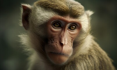 A monkey Close-up, generative AI