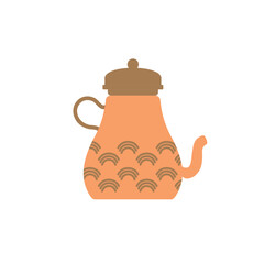 Japan Wave Teapot Pattern Object