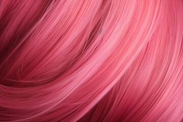 Close-up of thick wavy pink hair. background. generative ai