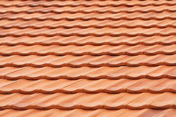 Roof red tiles as background