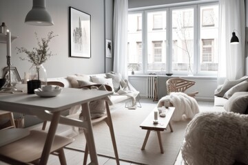 living room interior, ai generative