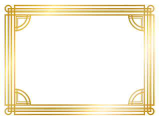 Decorative Art Deco frames collection vintage frame png transparent background