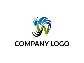 Modern abstract digital logo. typography, Creative Bird logo and  Minimal technology   vector illustration logo.  symbol set for  artist, modern style Awesome logo in shape a template Mode flat.