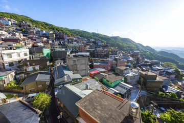 Jiufen village on the mountain in Taiwan