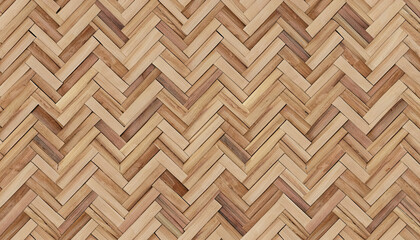 Luxury Hardwood Bamboo Zigzag Herringbone Pattern and 3D Rendered Wooden Fence Planks, Flooring, Interior Design, Home Improvement Projects, decor, tileable, repeat, wooden fence Generative AI