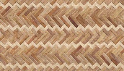Luxury Hardwood Bamboo Zigzag Herringbone Pattern and 3D Rendered Wooden Fence Planks, Flooring, Interior Design, Home Improvement Projects, decor, tileable, repeat, wooden fence Generative AI
