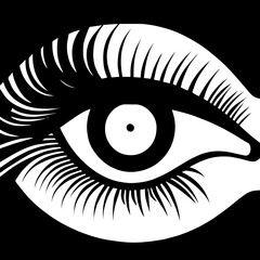 eye vector design black and white