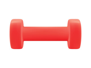 realistic red dumbbell for fitness equipment