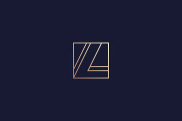 L minimalist modern luxury typography logo design, line design L, elegant L logo
