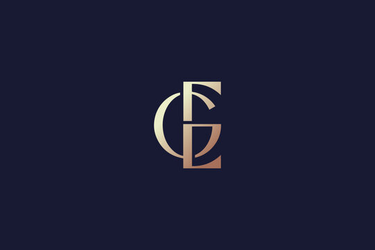 GE modern luxury typography logo design, GE minimalist, beauty fashion company logo, ge initials