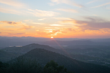 Fototapeta premium sunset over the mountains