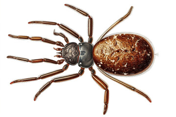 deer tick isolated on white background. Generated by AI