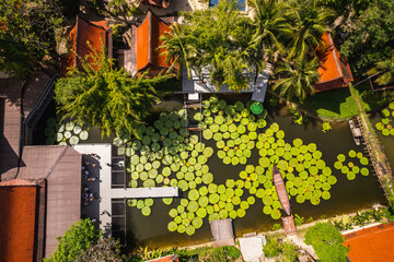 Aerial view of the Thailand landmarks