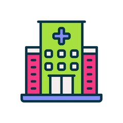 hospital icon for your website, mobile, presentation, and logo design.