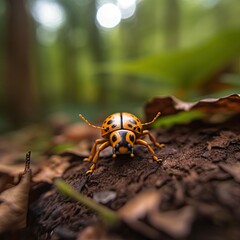 Closeup Of A Beetle, Generative AI Illustration
