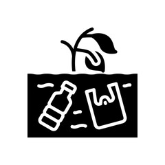 soil pollution icon for your website, mobile, presentation, and logo design.