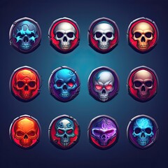 face skull death game ai generated