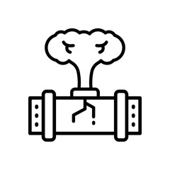gas leak icon for your website, mobile, presentation, and logo design.