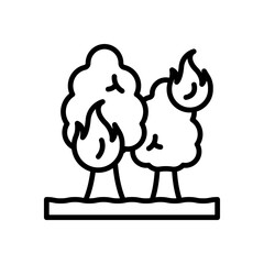 forest fires icon for your website, mobile, presentation, and logo design.