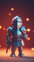 Fototapeta premium 3D Knight in Harness Generative AI