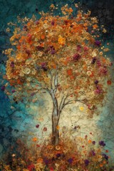 Obraz na płótnie Canvas Autumn Tree in Golden Colors