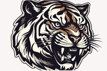 tiger head vector illustration mascot