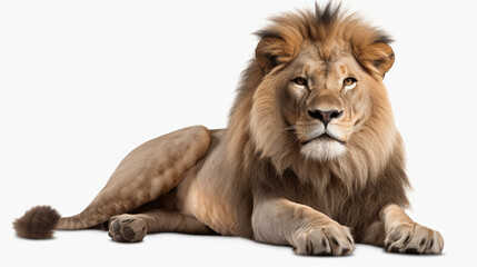 Fototapeta na wymiar Lion on white background