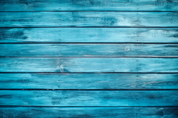 Blue wooden planks background. Vintage wooden dark blue horizontal boards. Generative ai edited