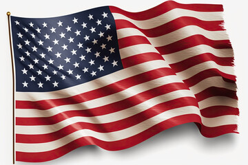 Obraz premium Ai generated illustration of flag of the USA