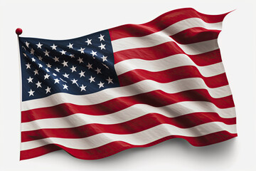Obraz premium Ai generated illustration of flag of the USA