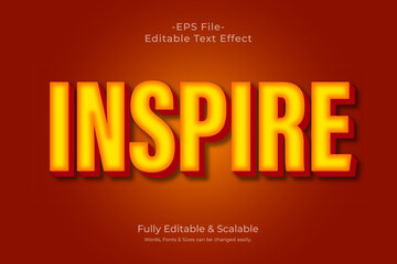 Inspire 3D text effect full editable