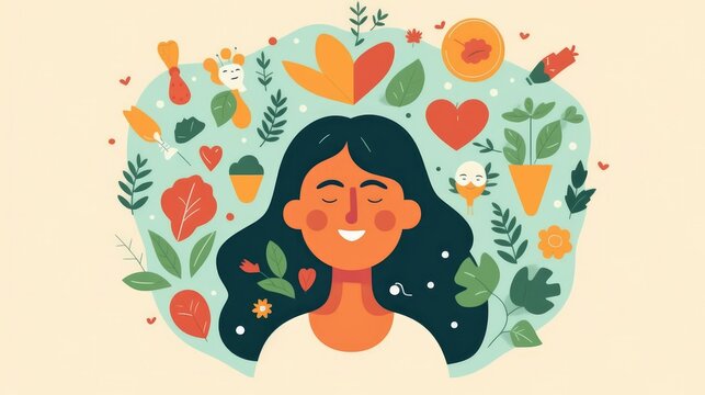 Psychology concept of self love care and development