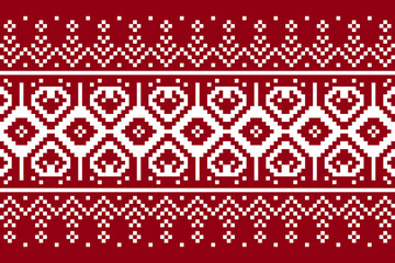 Aztec geometric square ethnic textile seamless pattern. Nordic, Slavic, Scandinavian style. Design for textile, sarong, clothing, fabric, wallpaper, carpet, knitwear, home decor, texture.