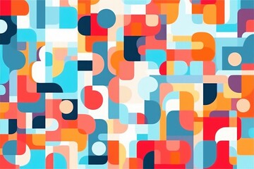 Colorful geometric pattern with repeating shapes