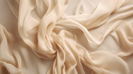 Floating beige fabric