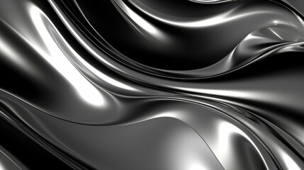 Obraz premium Metallic abstract wavy liquid background layout design