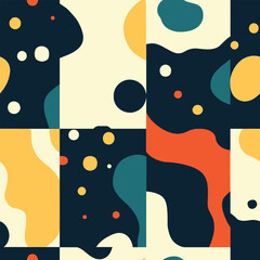 Pond of Dreams: A Calming and Soothing Abstract Pattern of Liquid Shapes
