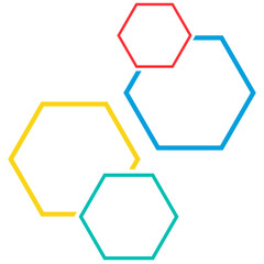 Hexagonal Colorful Line Pattern