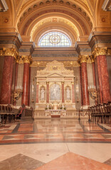 St. Stephen's Basilica in Budapest. Interior Details. Hungary