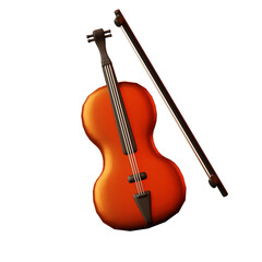 Obraz na płótnie Canvas 3d icon violin